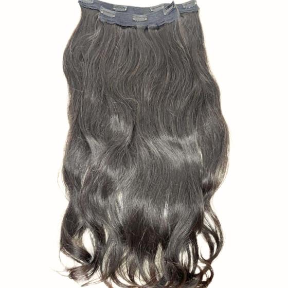 Aplique Tic Tac De Cabelo Humano Natural 50/55cm 150 Gramas Liso leve ...