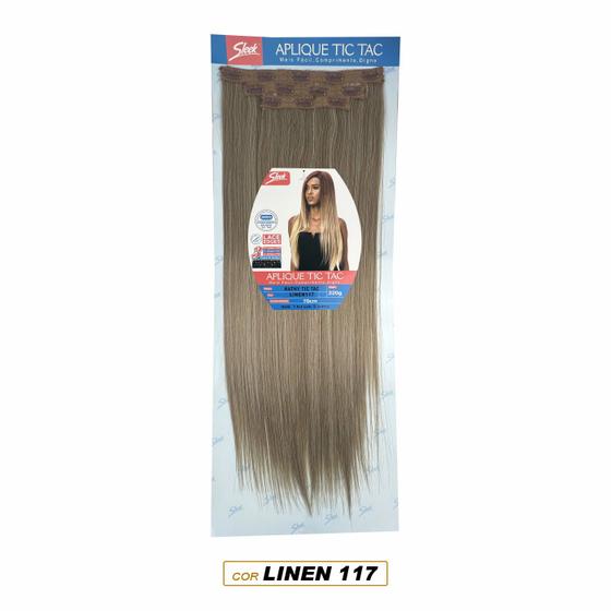 Imagem de Aplique Tic Tac Liso Aceita Chapinha Modelo Kathy Sleek 70Cm