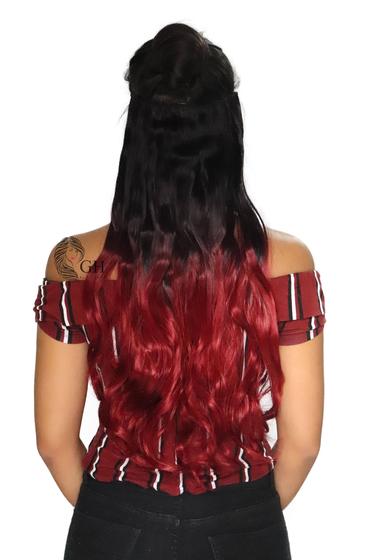 Imagem de Aplique Tic Tac Ondulado Idêntico Ao Humano - Com Volume -Mega Hair Importado - Pronto Para Aplicar