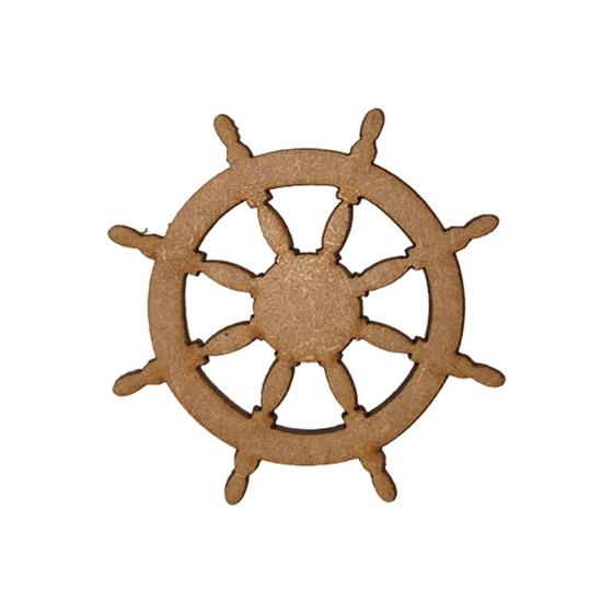 Imagem de Aplique Timão Barco 7cm Mdf Madeira