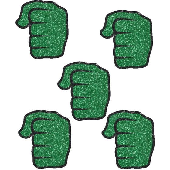 Imagem de Apliques de Glitter Festa Hulk- Pacote com 5 unidades
