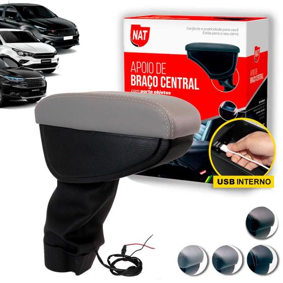 Imagem de Apoio de Braço Argo Cronos 2017 Até 2023 E Strada 2021 Até 2023 C/ Usb