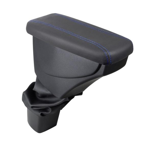 Imagem de Apoio De Braço Chevrolet Cobalt Couro Grafite Costura Azul