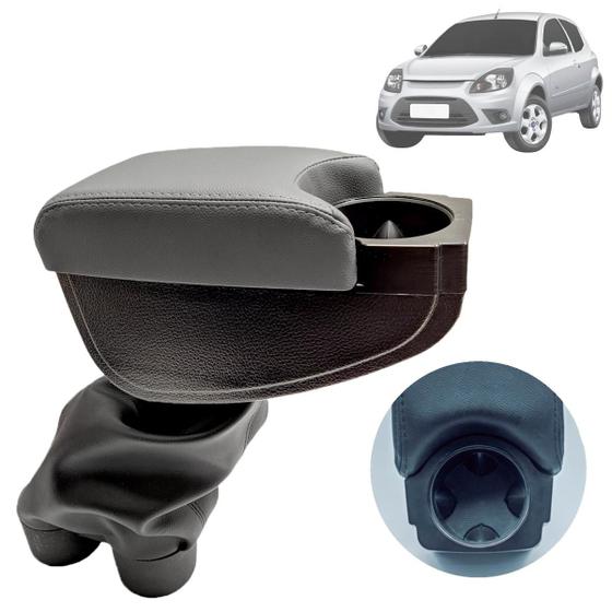 Imagem de Apoio de Braço Com Porta Copos Ford Ka 2008 2009 Até 2013 Cinza