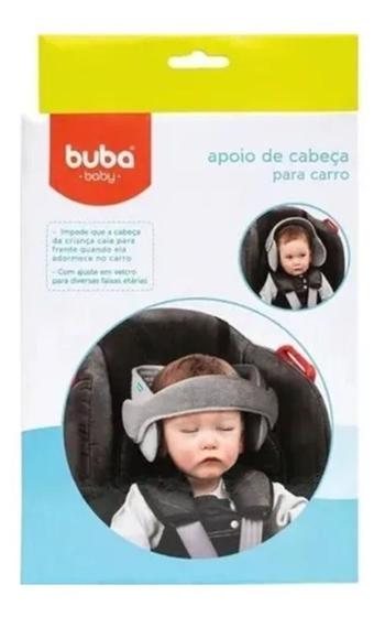 Imagem de Apoio De Cabeça Para Assento De Carro Bebê Buba Cinza Grey