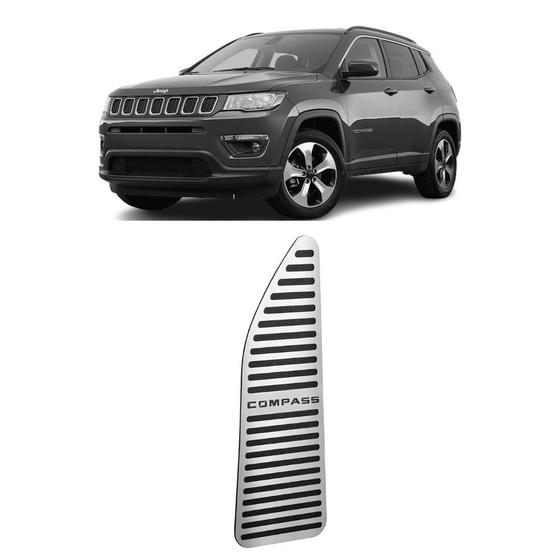 Apoio Descanso de Pé Carro Jeep Compass 17 a 22 em Aço Inox GPI
