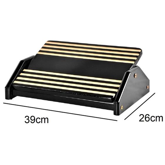 Apoio Ergonômico Para Pés Em Mdf Primeira Linha Cor Preto Menor preço em Apoio Ergonômico Para Pés Em Mdf Primeira Linha Cor Preto