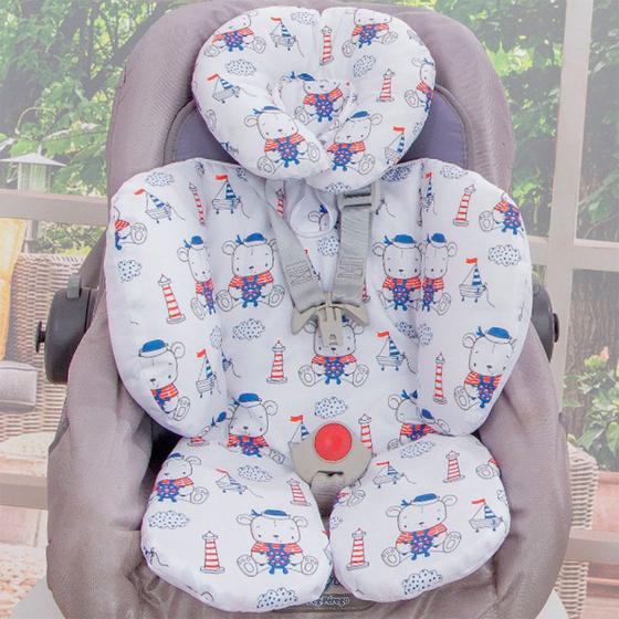 Imagem de Apoio Redutor de Bebê Conforto Protetor Temático Menino Menina Safari Azul e Rosa