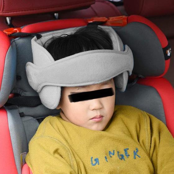 Imagem de Apoio Suporte Cabeça Proteção Criança Infantil para Veiculo Carro KAKIBLIN Cinza