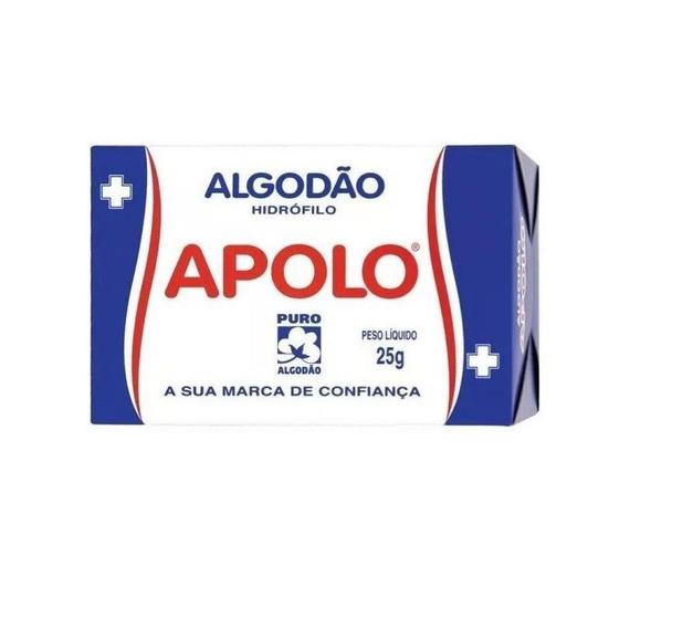 Imagem de Apolo Algodão Branco Caixinha 25g Kit com 20 caixas de 25gr