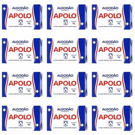 Imagem de Apolo Algodão Caixinha 50g (Kit C/12)