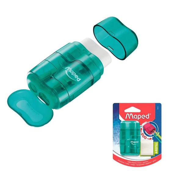 Imagem de Apontador 2 Furos Com Borracha Connect Translucido - Maped