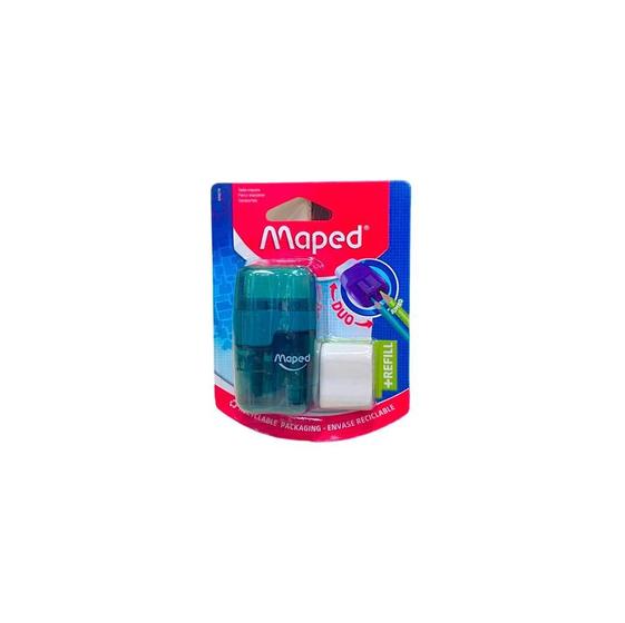 Imagem de Apontador Com Borracha Connect Translucido 2 Furos Com Refil Blister - Maped