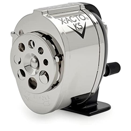 Apontador de lápis X-Acto KS Manual Heavy Duty com suporte d Menor preço em Apontador de lápis X-Acto KS Manual Heavy Duty com suporte d