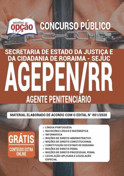 Imagem de Apostila Agepen Rr - Agente Penitenciário