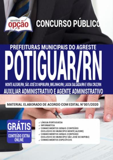 Imagem de Apostila Agreste Potiguar - Auxiliar E Agente Administrativo