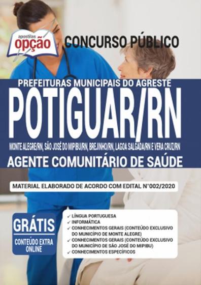 Imagem de Apostila Agreste Potiguar Rn - Agente Comunitário De Saúde