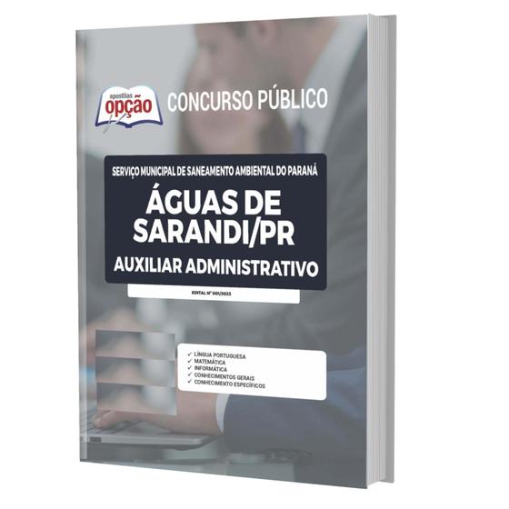 Imagem de Apostila Águas De Sarandi Pr 2023 - Auxiliar Administrativo