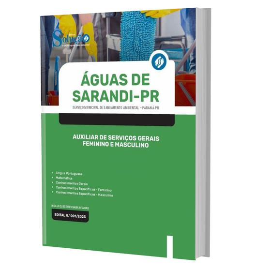 Imagem de Apostila Águas de Sarandi - PR - Auxiliar de Serviços Gerais (Feminino e Masculino)