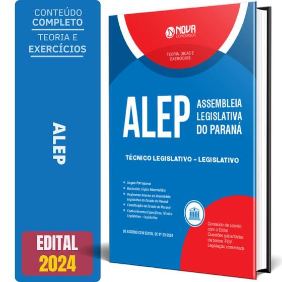 Imagem de Apostila Alep 2024 - Técnico Legislativo - Legislativo