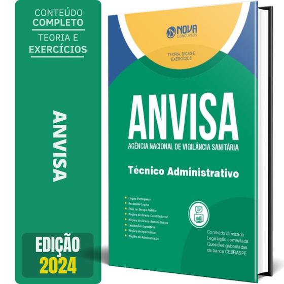 Imagem de Apostila Anvisa 2024 - Técnico Administrativo