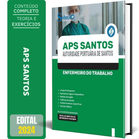 Imagem de Apostila Aps Santos 2024 - Enfermeiro Do Trabalho