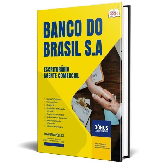 Imagem de Apostila Banco Do Brasil 2024 Escriturário Agente Comercial