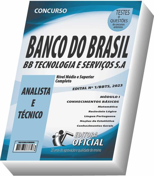 Imagem de Apostila Banco do Brasil - BBTS - BB Tecnologia e Serviços - Analista e Técnico - Parte Comum aos Cargos