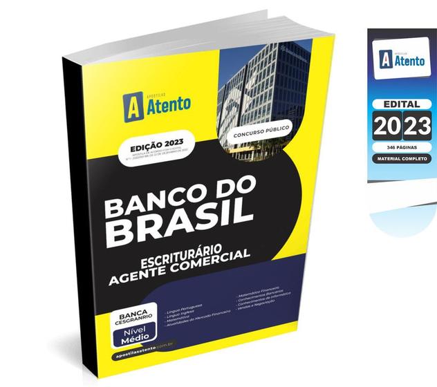 Imagem de Apostila Banco do Brasil - Escriturário - Agente Comercial 2023