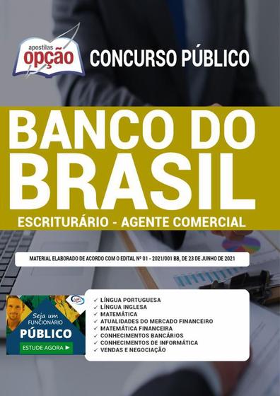 Imagem de Apostila Banco Do Brasil Escriturário Agente Comercial