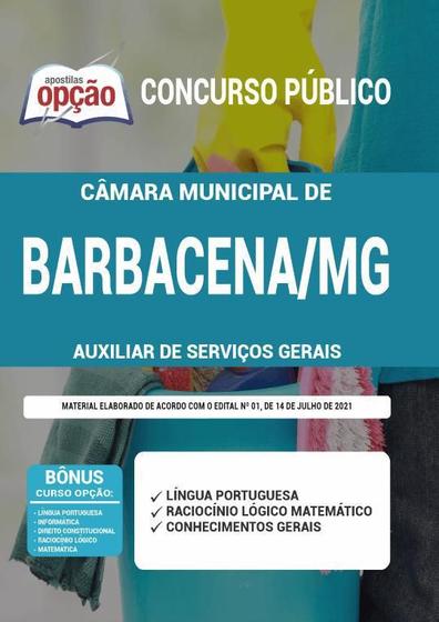 Imagem de Apostila Barbacena Mg - Auxiliar De Serviços Gerais - Câmara