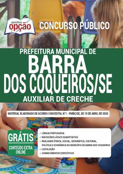 Imagem de Apostila Barra Coqueiros-Se 2020 - Auxiliar De Creche