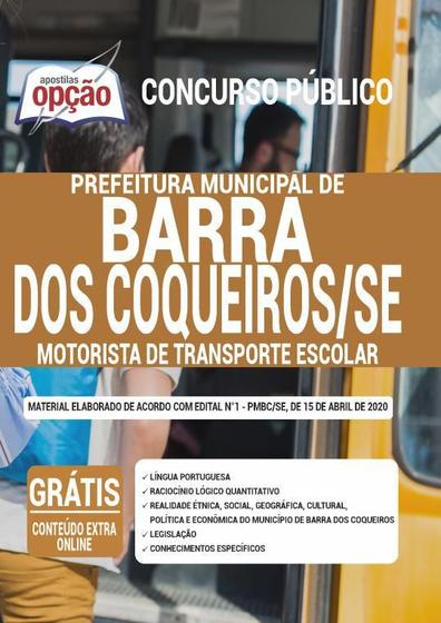 Imagem de Apostila Barra Coqueiros-Se 2020 - Motorista Escolar