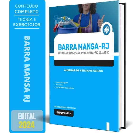 Imagem de Apostila Barra Mansa Rj 2024 - Auxiliar De Serviços Gerais