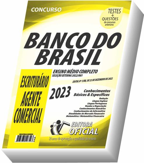 Imagem de Apostila BB Banco do Brasil - Escriturário - Agente Comercial - Carreira Administrativa
