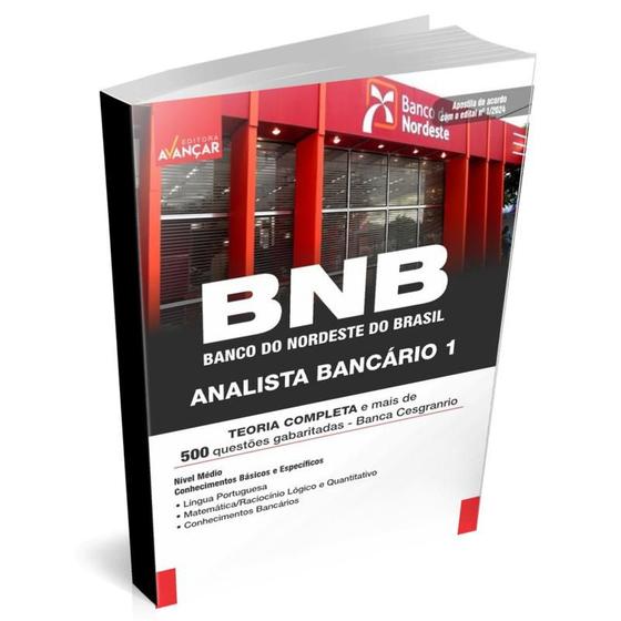 Imagem de Apostila BNB 2024 - Banco do Nordeste - Analista Bancário 1