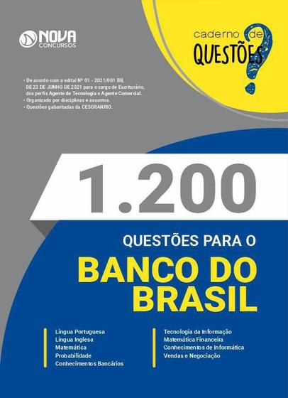 Imagem de Apostila Caderno De Testes Banco Do Brasil - Gabaritadas
