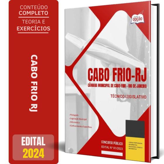 Imagem de Apostila Câmara De Cabo Frio Rj 2024 - Técnico Legislativo