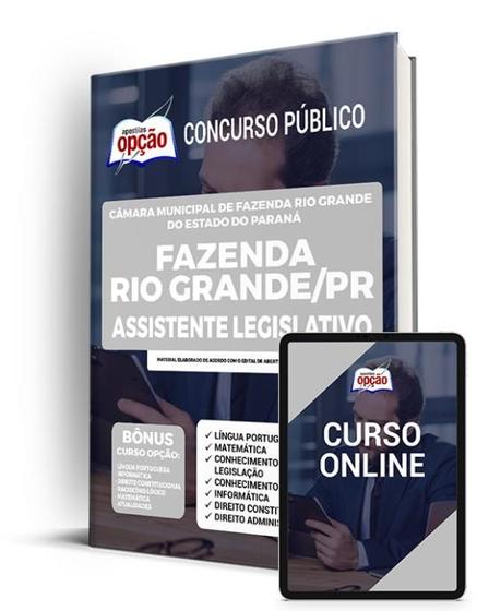 Imagem de Apostila Câmara de Fazenda Rio Grande - PR - Assistente Legislativo