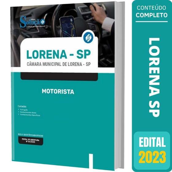 Imagem de Apostila Câmara De Lorena Sp 2023 - Motorista