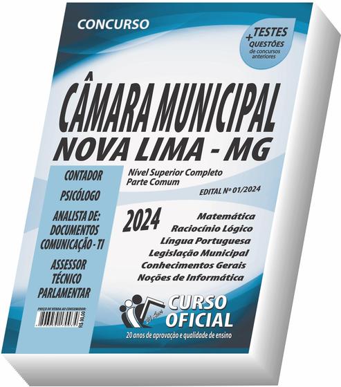 Imagem de Apostila Câmara De Nova Lima Mg Nível Superior - Parte Comum