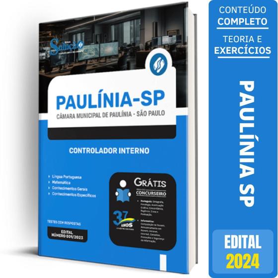 Imagem de Apostila Câmara De Paulínia Sp 2024 - Controlador Interno
