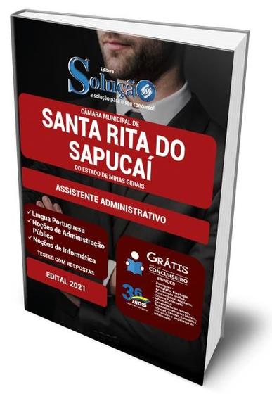 Imagem de Apostila Câmara de Santa Rita do Sapucaí - MG - Assistente Administrativo - Editora Solução