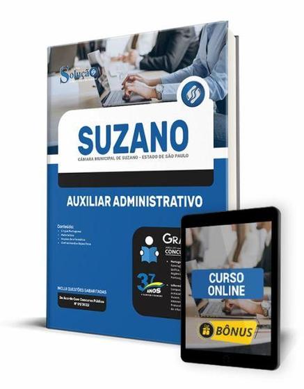 Imagem de Apostila Câmara de Suzano - SP - Auxiliar Administrativo