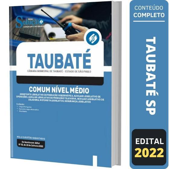 Imagem de Apostila Câmara De Taubaté Sp - Comum Nível Médio