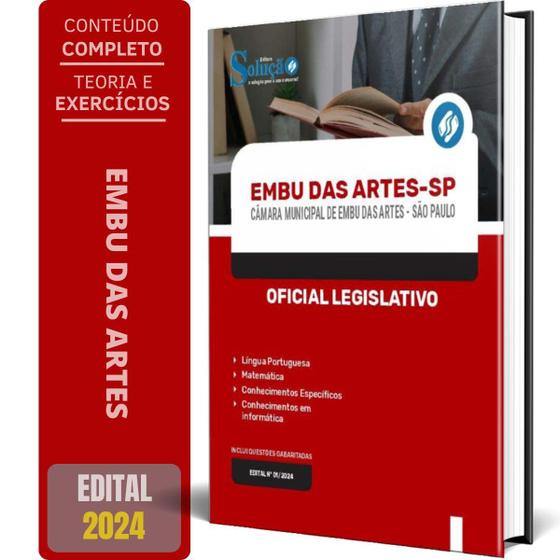 Imagem de Apostila Câmara Embu Das Artes Sp 2024 - Oficial Legislativo