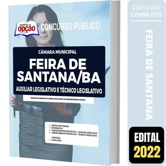 Imagem de Apostila Câmara Feira De Santana Ba - Auxiliar E Técnico