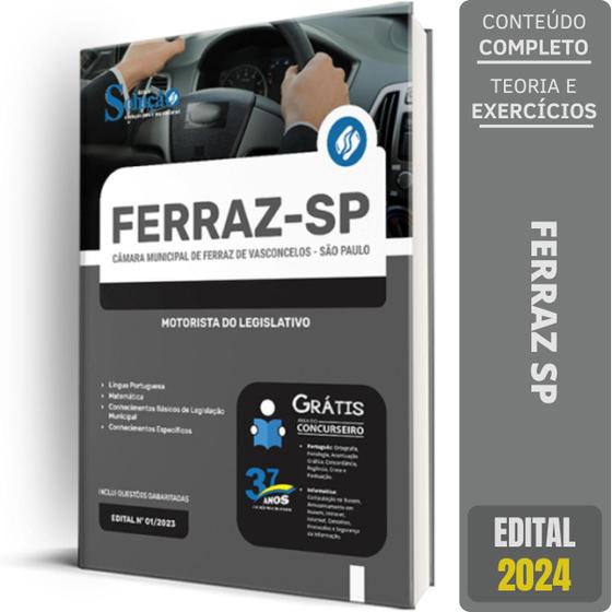 Imagem de Apostila Câmara Ferr Vasconcelos Sp 2024 Motorista Do