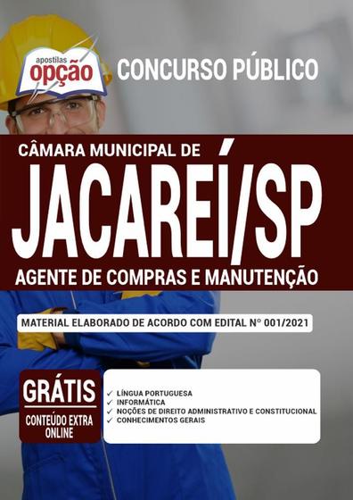 Imagem de Apostila Câmara Jacareí Sp - Agente De Manutenção