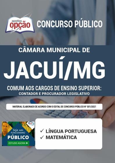 Imagem de Apostila Câmara Jacuí Mg - Comum Aos Cargos Ensino Superior